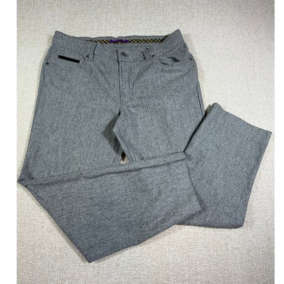 HILTL Men’s 36/38 Gray 100% New Wool Flat Front Tailored Dress Pants Slacks - Picture 1 of 9